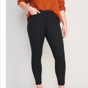 Old Navy Plus SizeWomen's High Waisted Pixie Skinny Ankle Pants Black 986